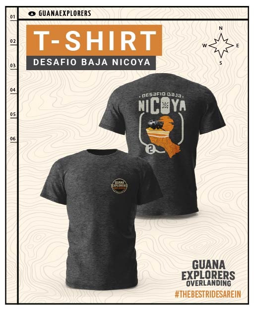 T-Shirt Guana Explorers Overlanding — Colección Desafío Baja Nicoya (Heather)